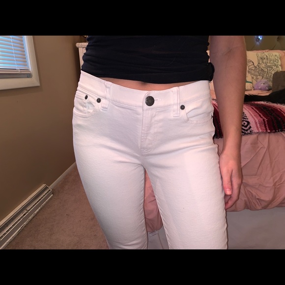 J. Crew Mid-Rise White Skinny Jeans Signature Stretch Sz 25/28 - Picture 5 of 7